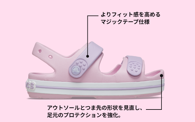 クロックス Crocs Kids Crocband Cruiser Sandal (Toddler) キッズ・ジュニア Sandals Navy/Va 25%OFFクロックス キッズ サンダル CROCS クロック